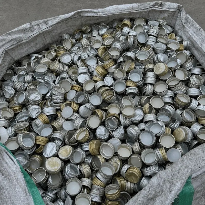 Водочные алюминиевые колпачки б/у с вкладышами